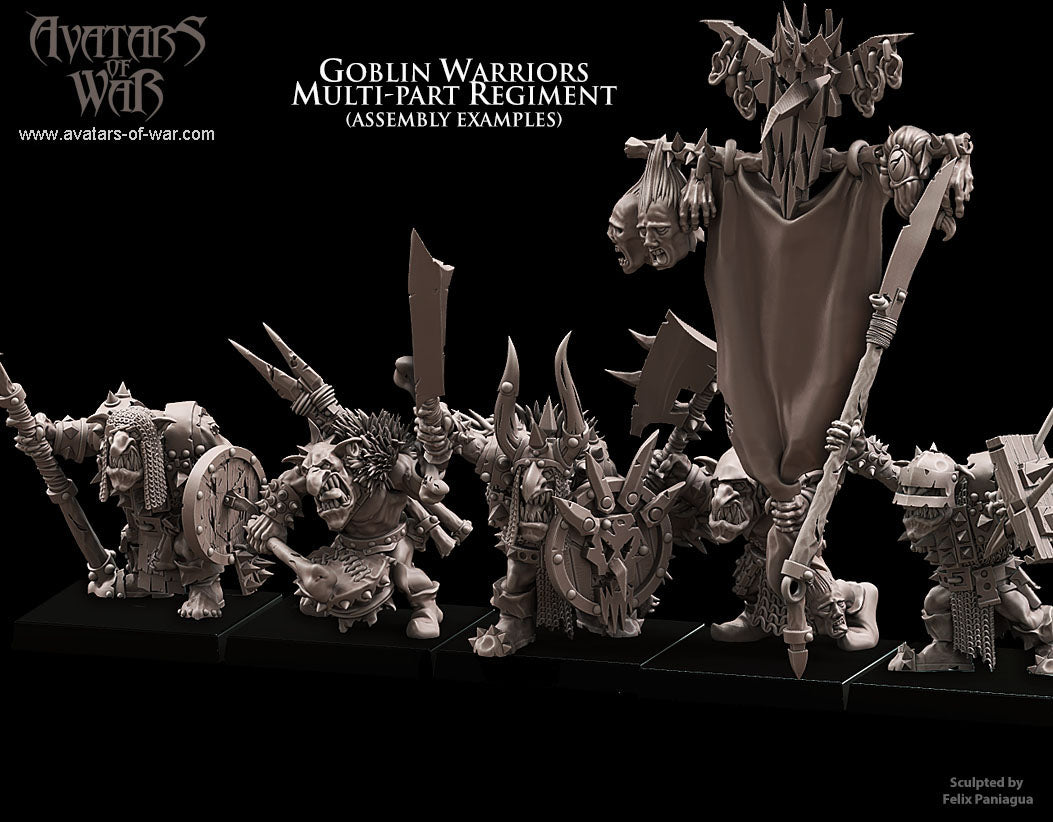 10x Goblin Warriors multi-part regiment - Avatars of War