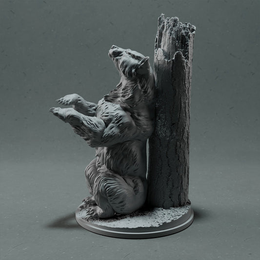 Grizzly Bear - Scratching - Animal Den Miniatures