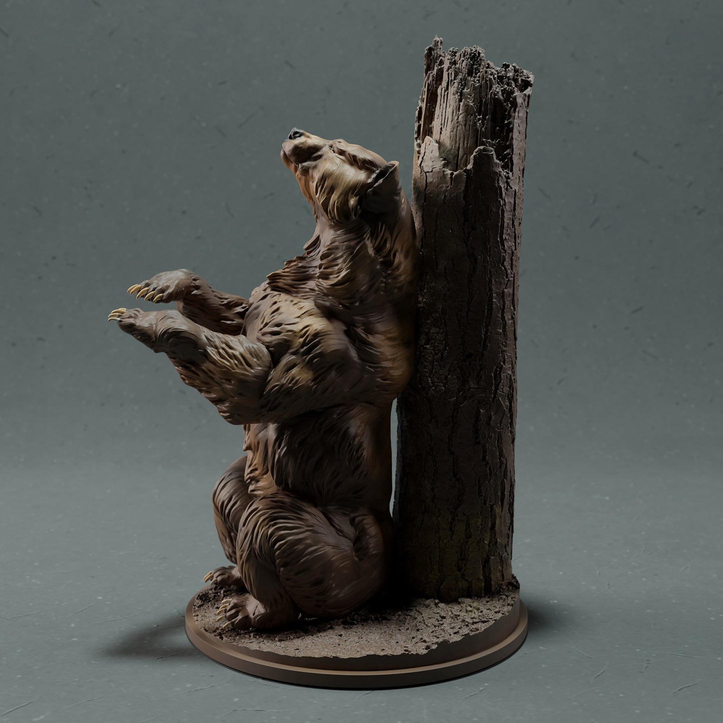 Grizzly Bear - Scratching - Animal Den Miniatures