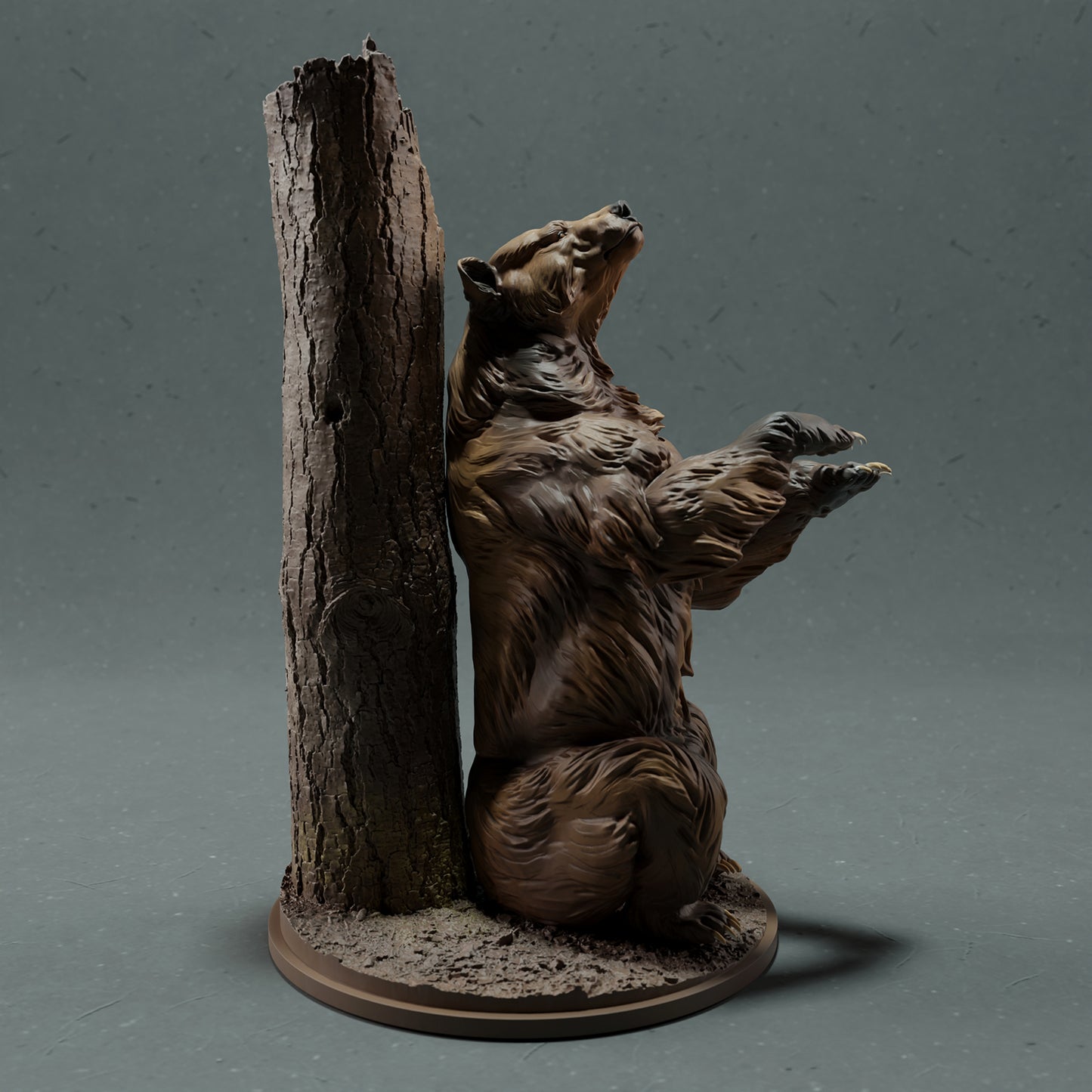 Grizzly Bear - Scratching - Animal Den Miniatures