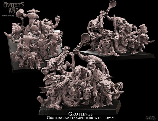 Grotlings multi-row regiment (5 Groups) - Avatars of War