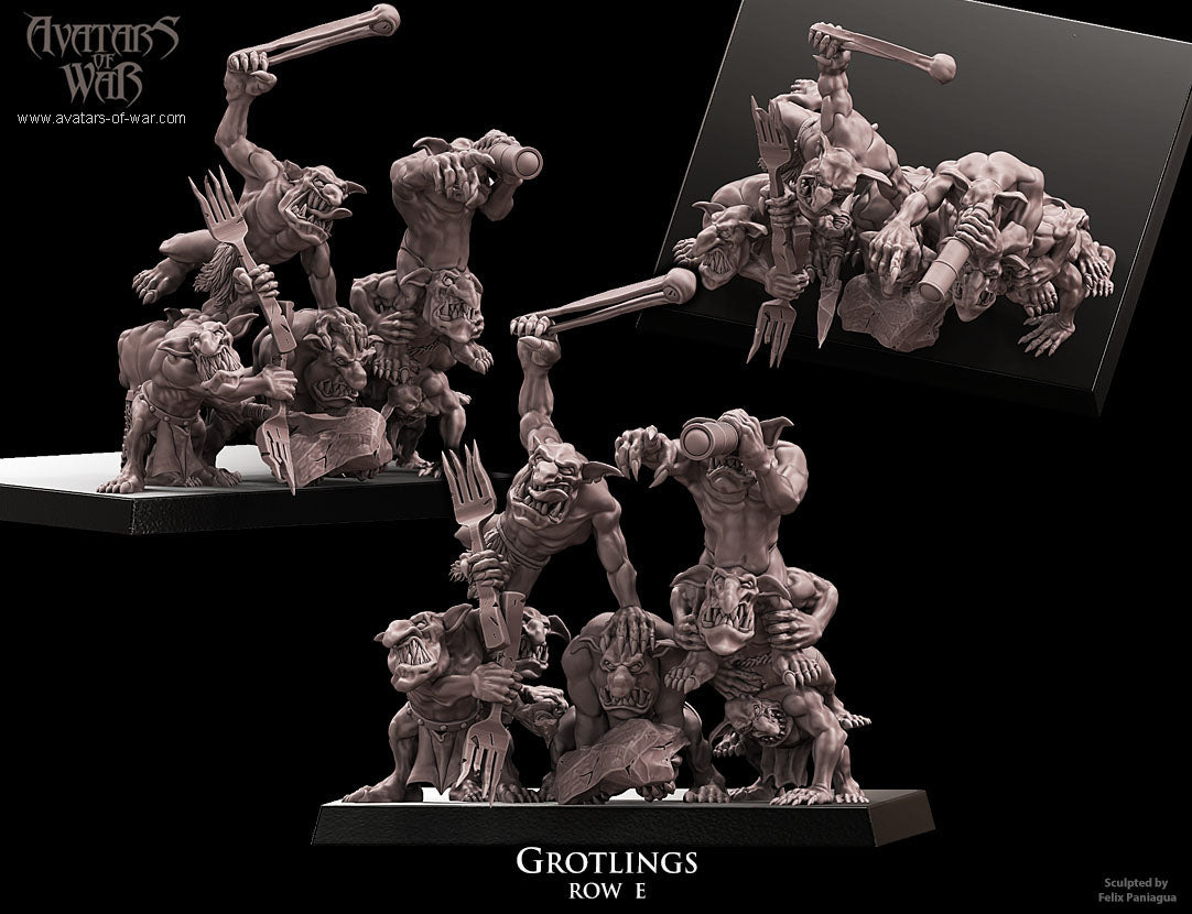 Grotlings multi-row regiment (5 Groups) - Avatars of War