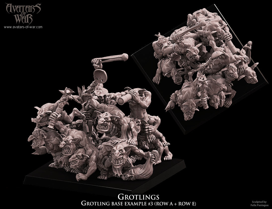 Grotlings multi-row regiment (5 Groups) - Avatars of War