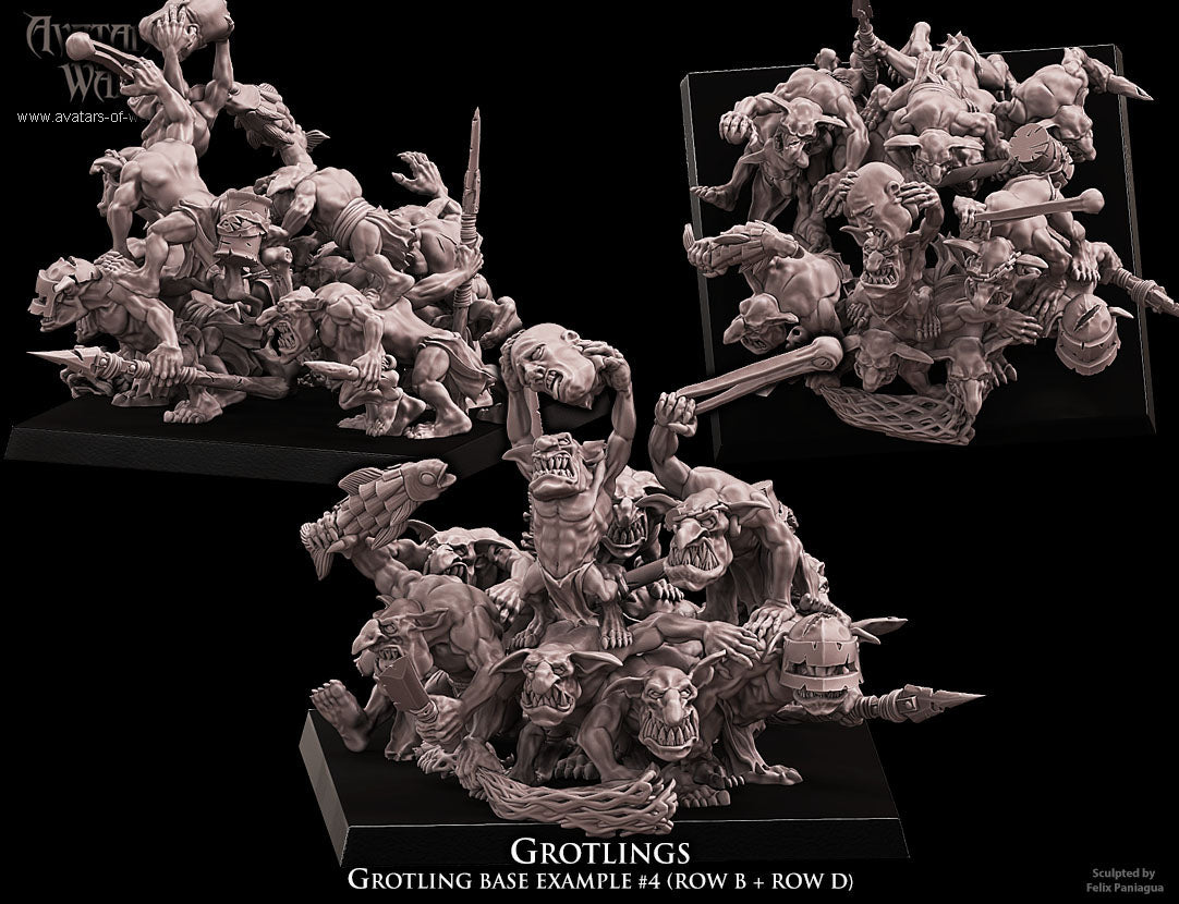 Grotlings multi-row regiment (5 Groups) - Avatars of War