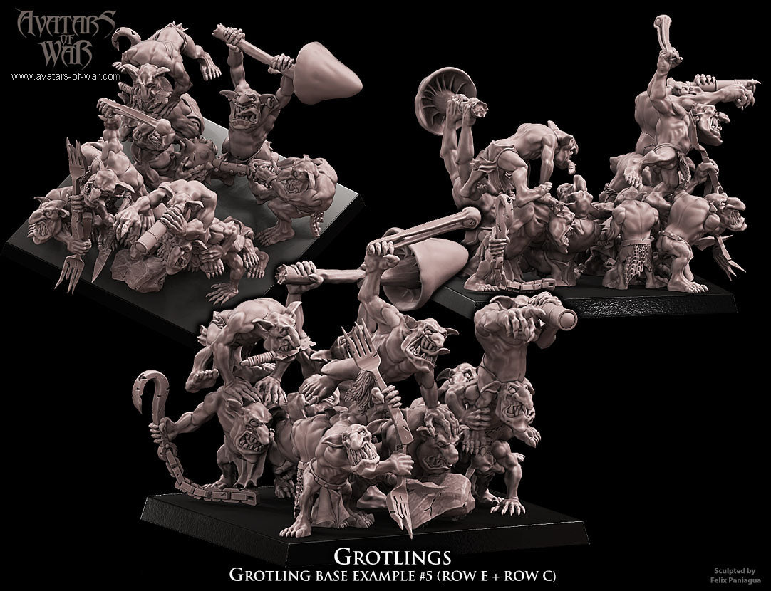 Grotlings multi-row regiment (5 Groups) - Avatars of War