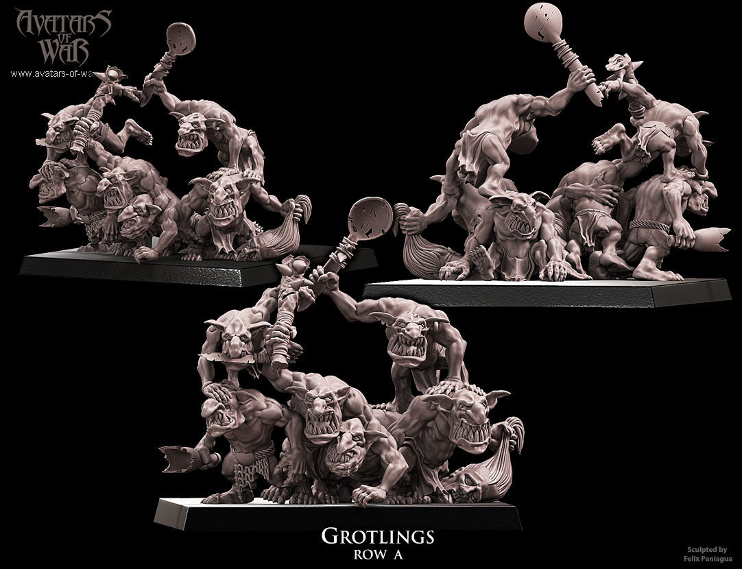 Grotlings multi-row regiment (5 Groups) - Avatars of War