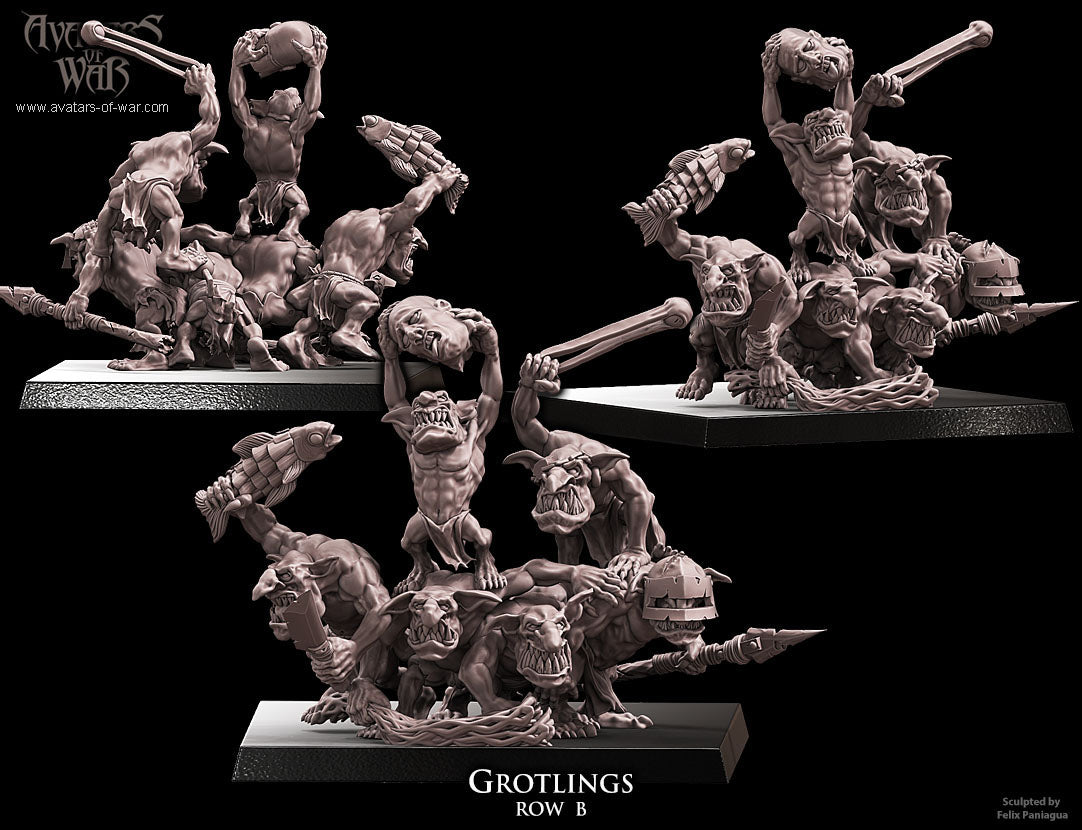 Grotlings multi-row regiment (5 Groups) - Avatars of War