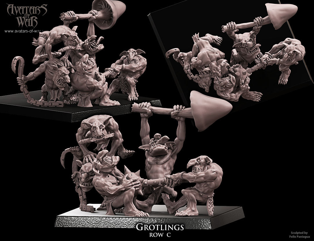 Grotlings multi-row regiment (5 Groups) - Avatars of War