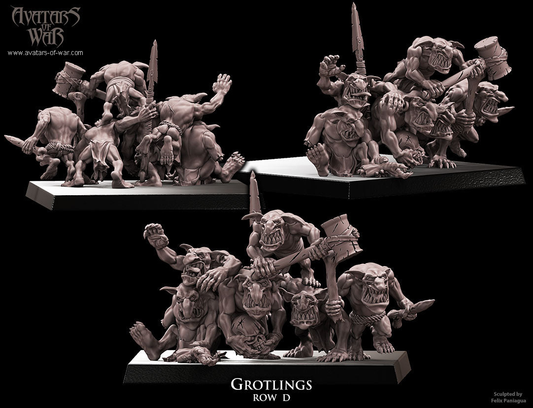 Grotlings multi-row regiment (5 Groups) - Avatars of War