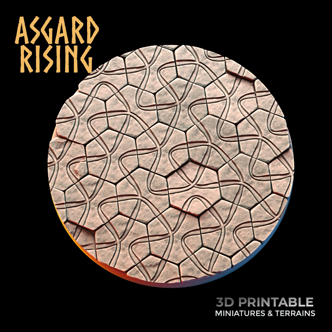 Hex Cobblestone - 2x 40mm Round Base - Asgard Rising