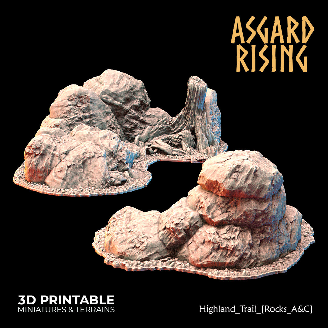 Highland Trail Scatter Scenery with Watchtower - Asgard Rising