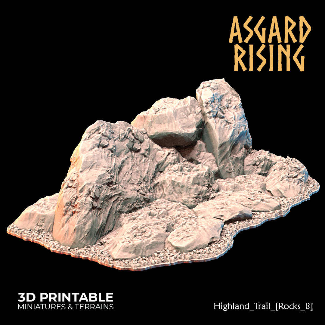 Highland Trail Scatter Scenery with Watchtower - Asgard Rising