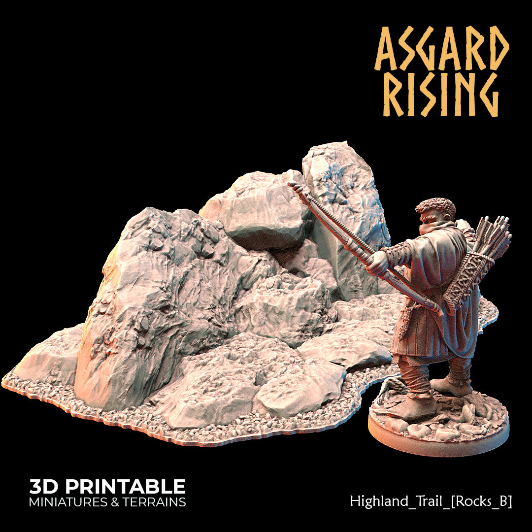 Highland Trail Scatter Scenery with Watchtower - Asgard Rising