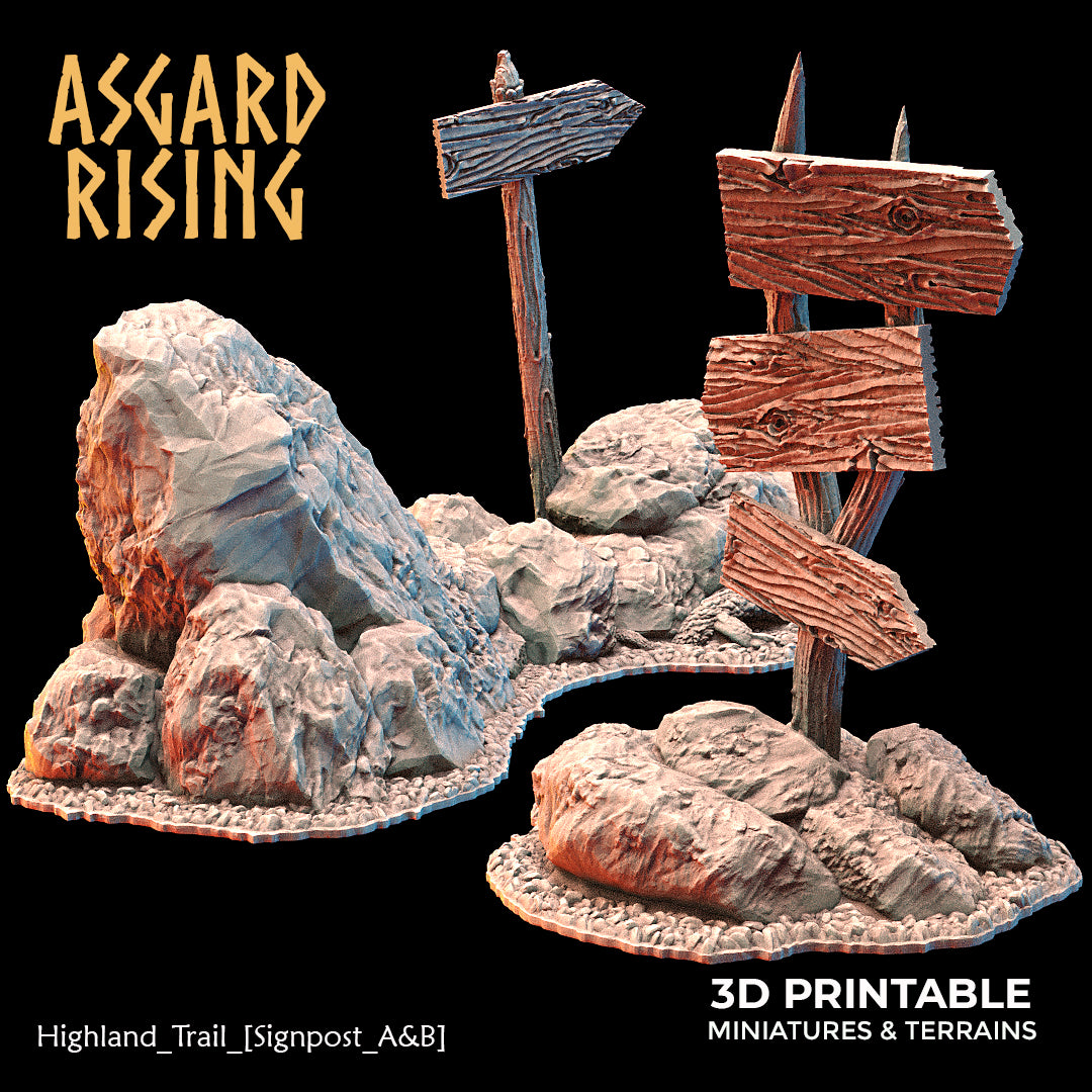 Highland Trail Scatter Scenery with Watchtower - Asgard Rising