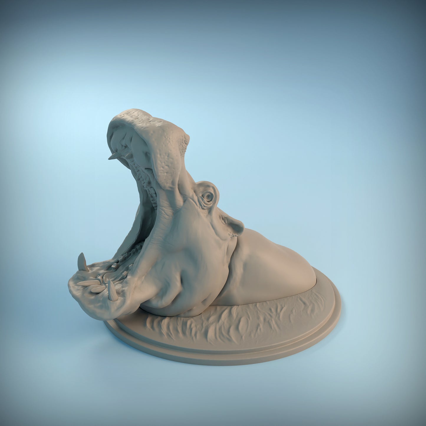 Hippo Head - Animal Den Miniatures