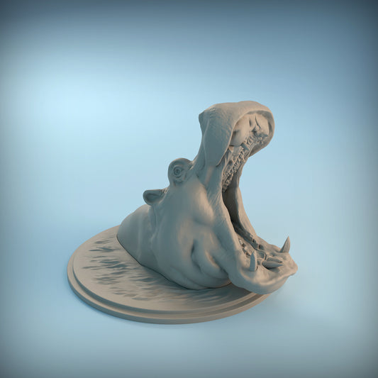 Hippo Head - Animal Den Miniatures