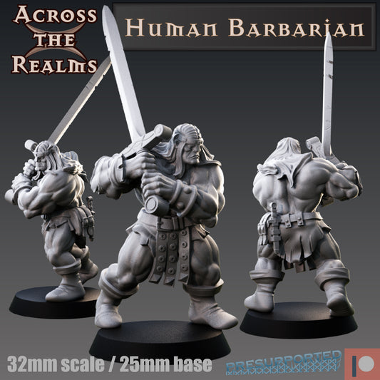 1x Human Barbarian - Across the Realms