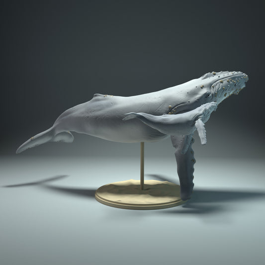 Humpback Whale and Calf - Animal Den Miniatures