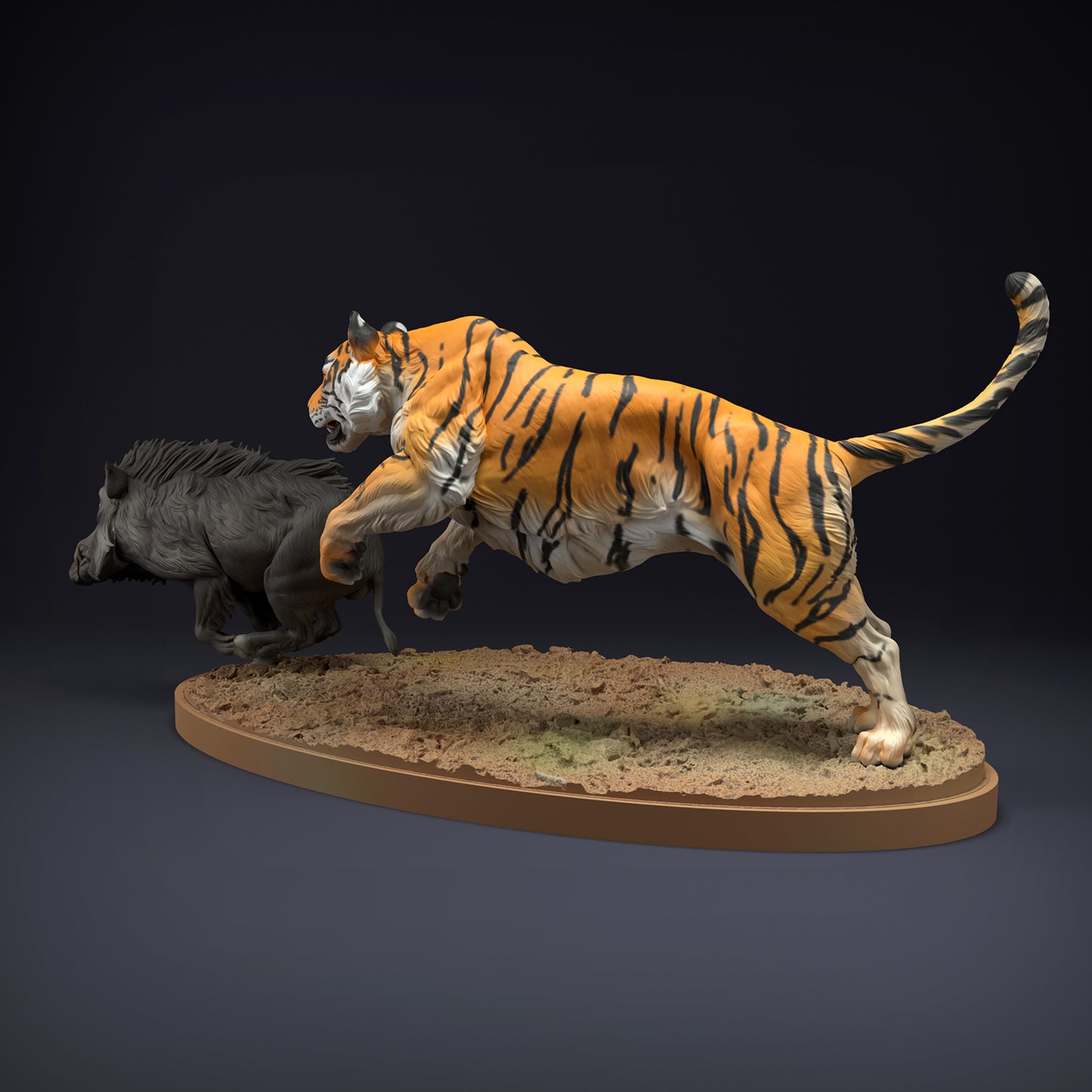 Bengal Tiger and Indian Boar Hunt - Animal Den Miniatures