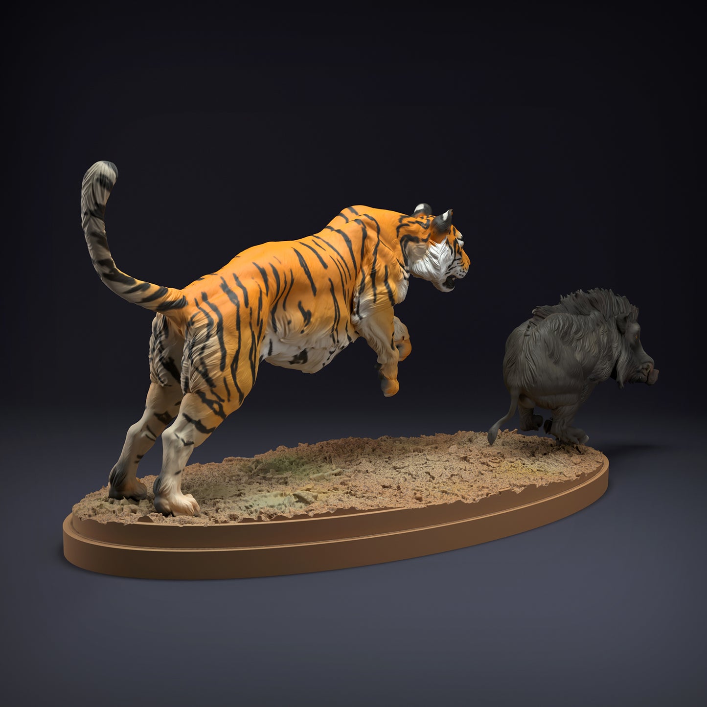 Bengal Tiger and Indian Boar Hunt - Animal Den Miniatures