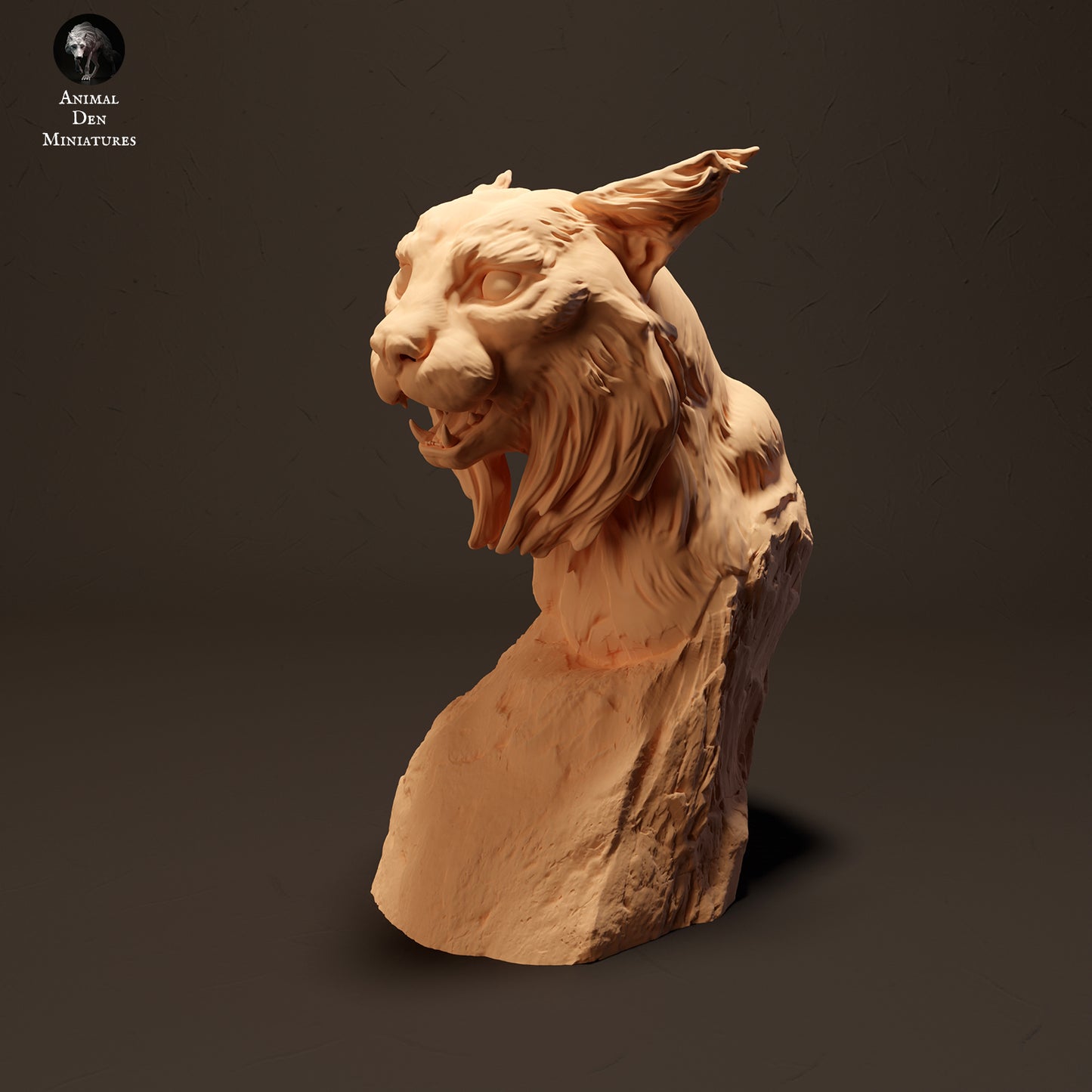 Iberian Lynx Bust - Animal Den Miniatures