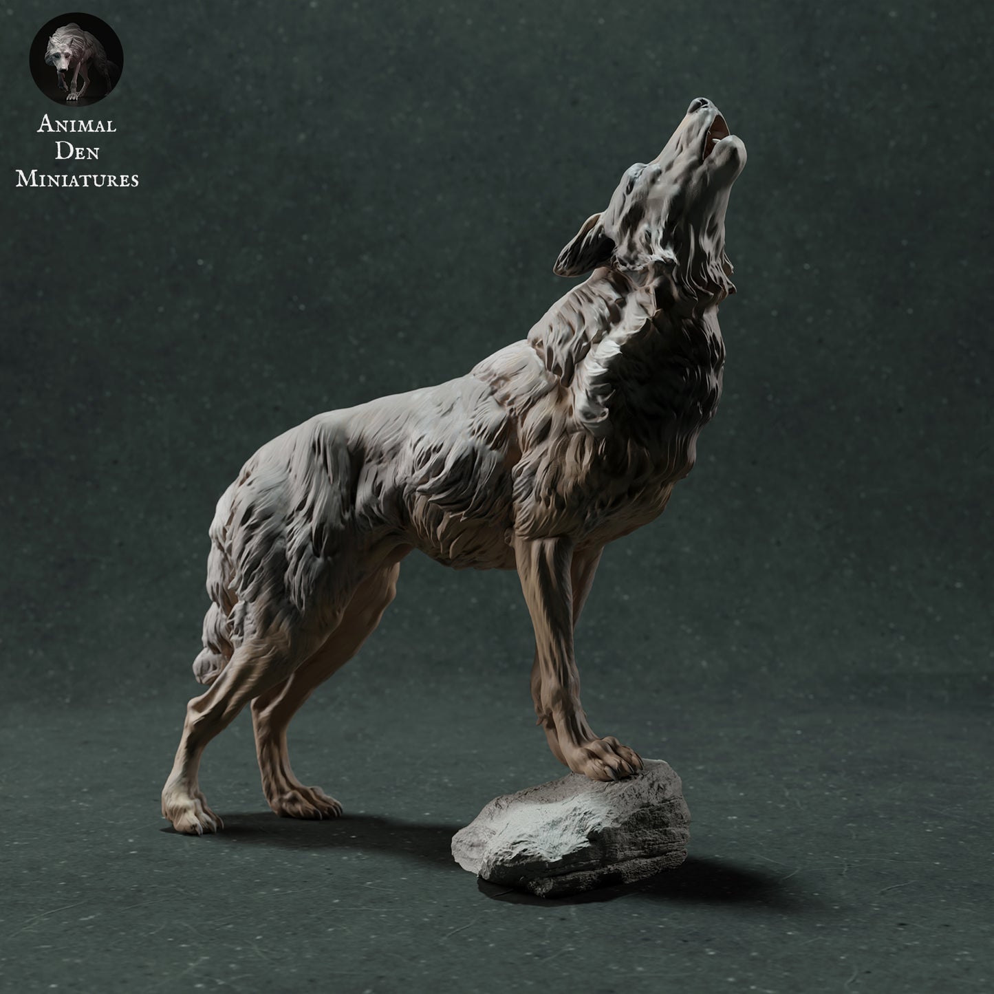 Iberian Wolf Howling - Animal Den Miniatures