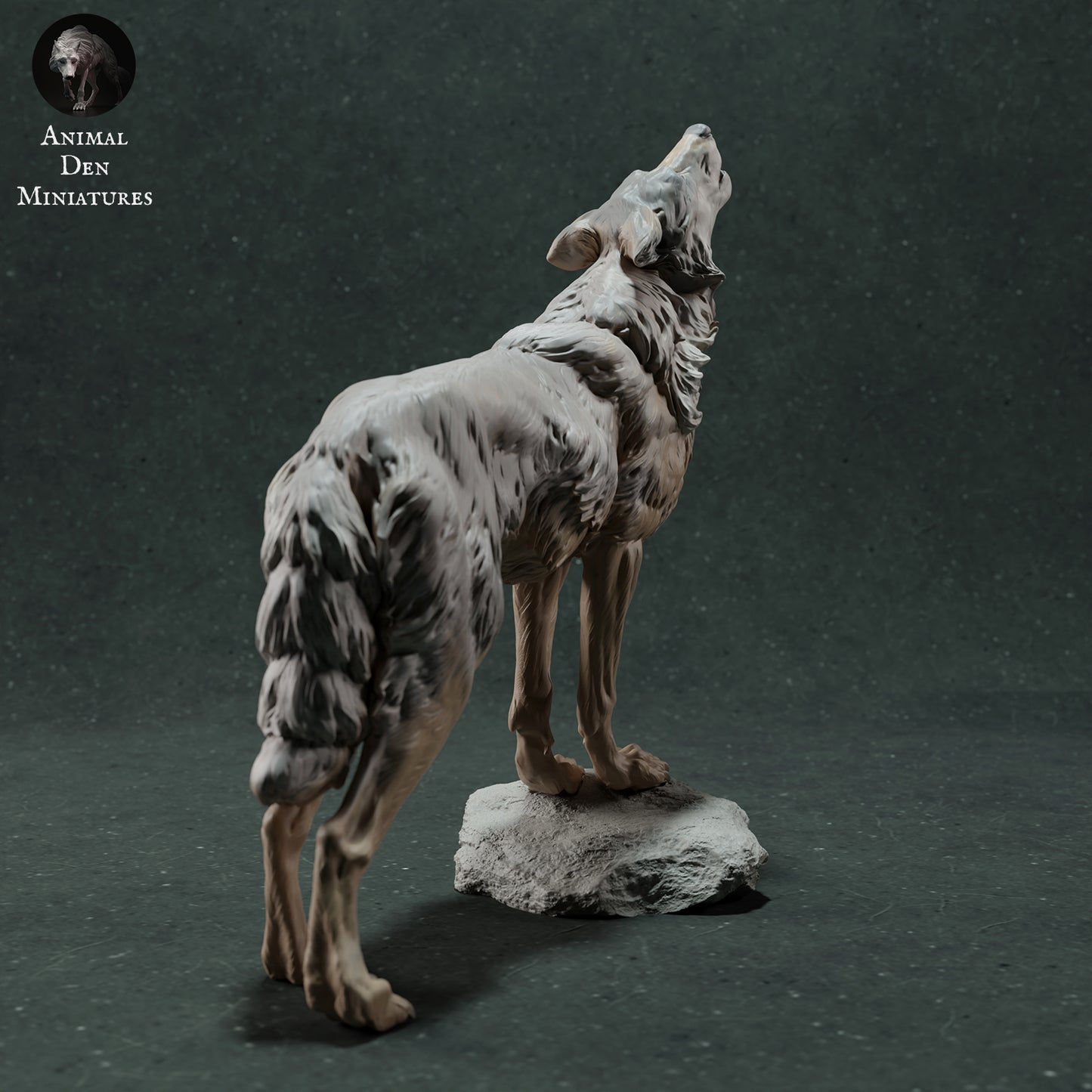 Iberian Wolf Howling - Animal Den Miniatures