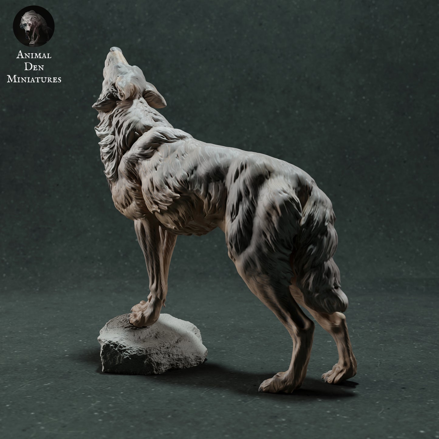 Iberian Wolf Howling - Animal Den Miniatures