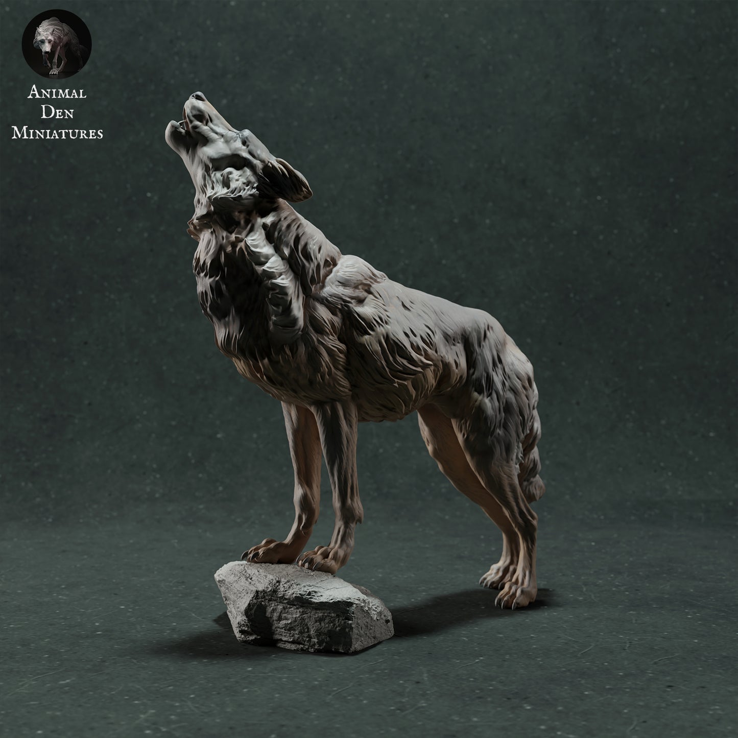 Iberian Wolf Howling - Animal Den Miniatures