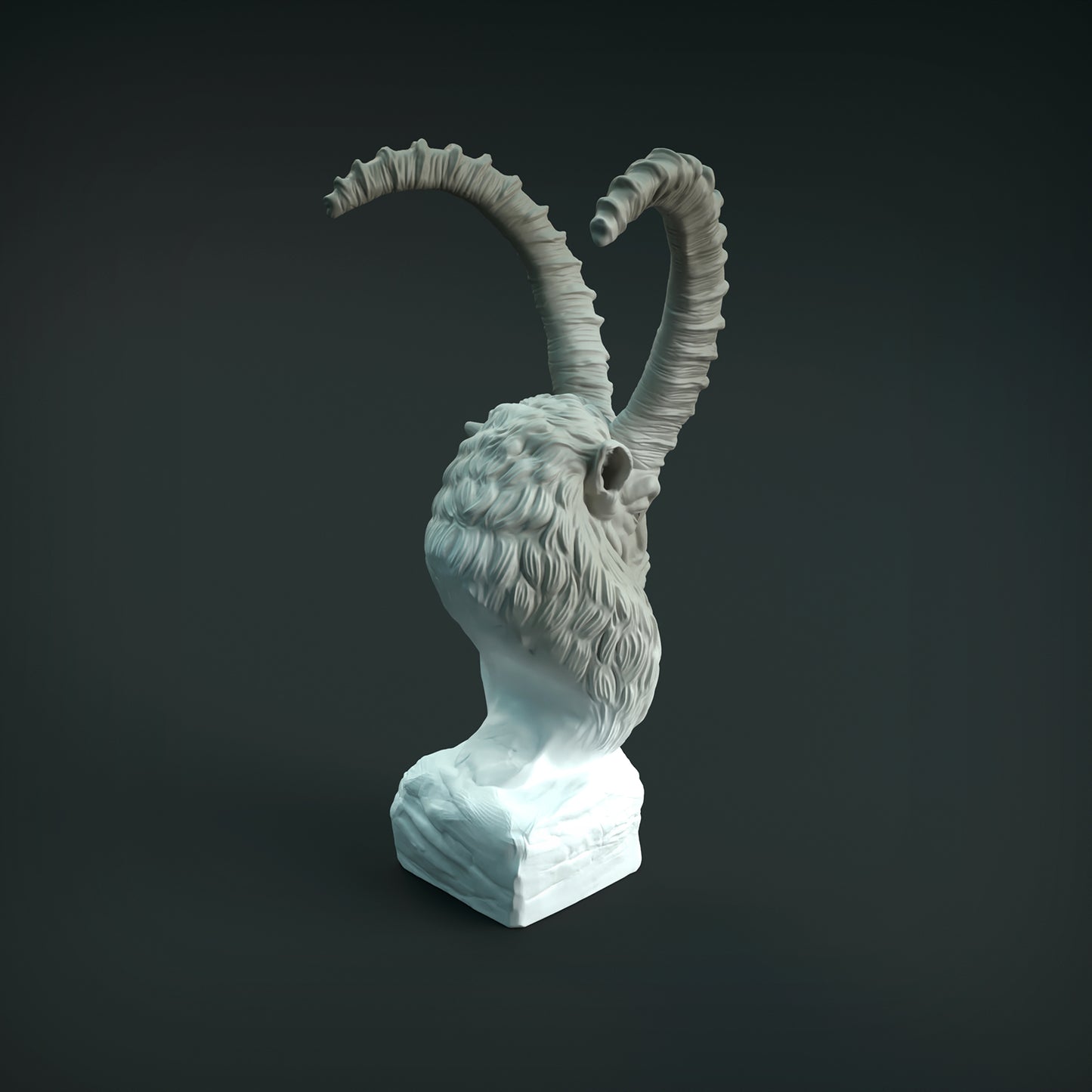 Siberian Ibex Bust - Animal Den Miniatures