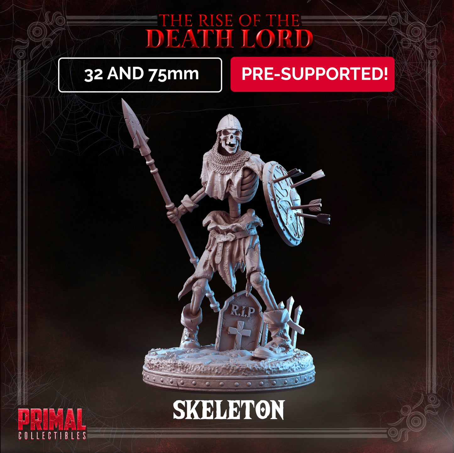 Skeleton - March 2023 - THE RISE OF THE DEATH LORD - MASTERS OF DUNGEONS QUEST - Primal Collectibles