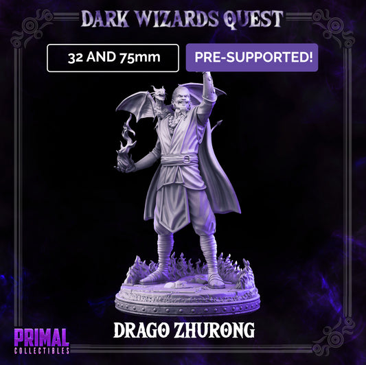 Fire Mage - Drago Zhurong - DARK WIZARDS - MASTERS OF DUNGEONS QUEST - Primal Collectibles