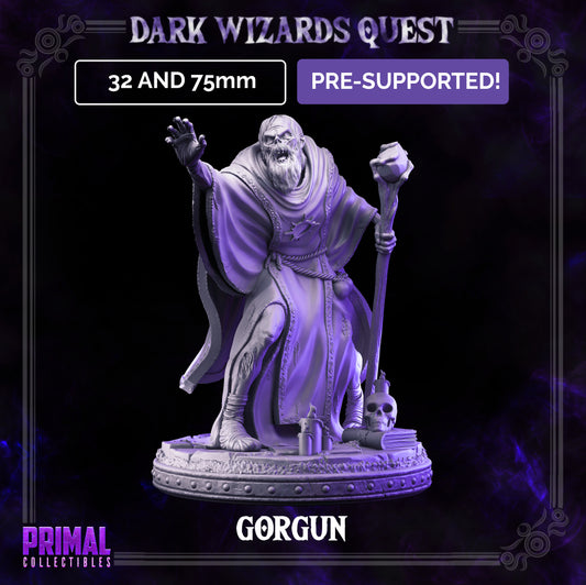 Wizard - Zombie -  Gorgun - DARK WIZARDS - MASTERS OF DUNGEONS QUEST - Primal Collectibles