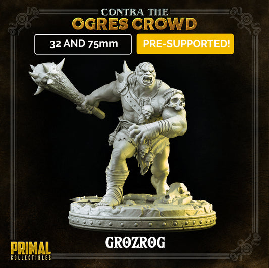 Ogre warrior - Grozrog - CONTRA THE OGRES CROWD - MASTERS OF DUNGEONS QUEST - Primal Collectibles