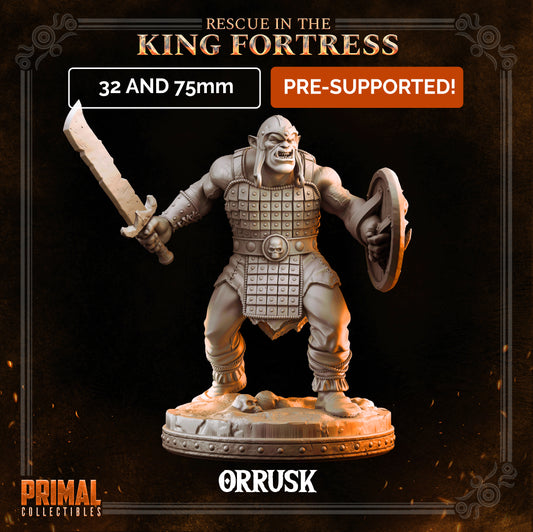 Orc minion - ORRUSK - April 2023 - RESCUE IN THE KING FORTRESS -  MASTERS OF DUNGEONS QUEST - Primal Collectibles