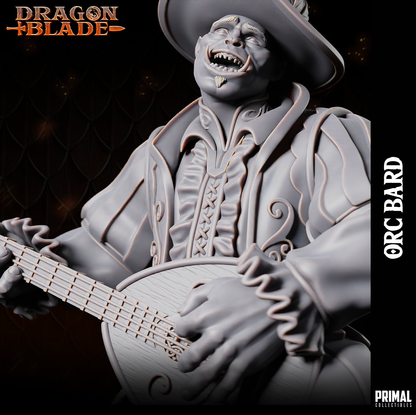 Orc Bard - August 2023 - DRAGONBLADE-  MASTERS OF DUNGEONS QUEST - Primal Collectibles