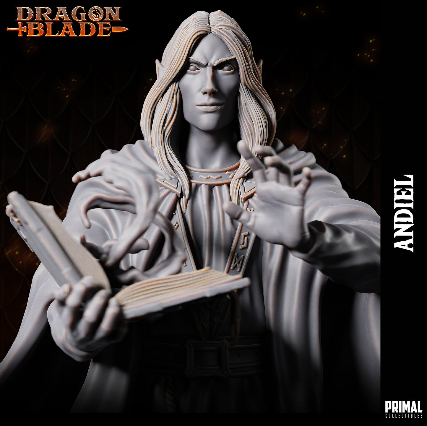 Dark Elf Wizard - Andiel - August 2023 - DRAGONBLADE-  MASTERS OF DUNGEONS QUEST - Primal Collectibles