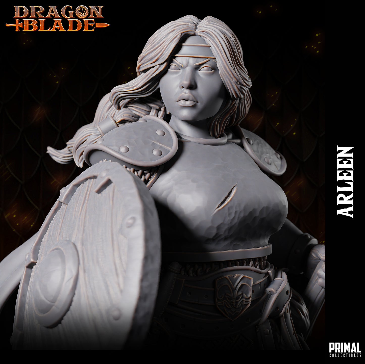 Dwarf - Arleen Goldenaxe - July 2023 - DRAGONBLADE-  MASTERS OF DUNGEONS QUEST - Primal Collectibles