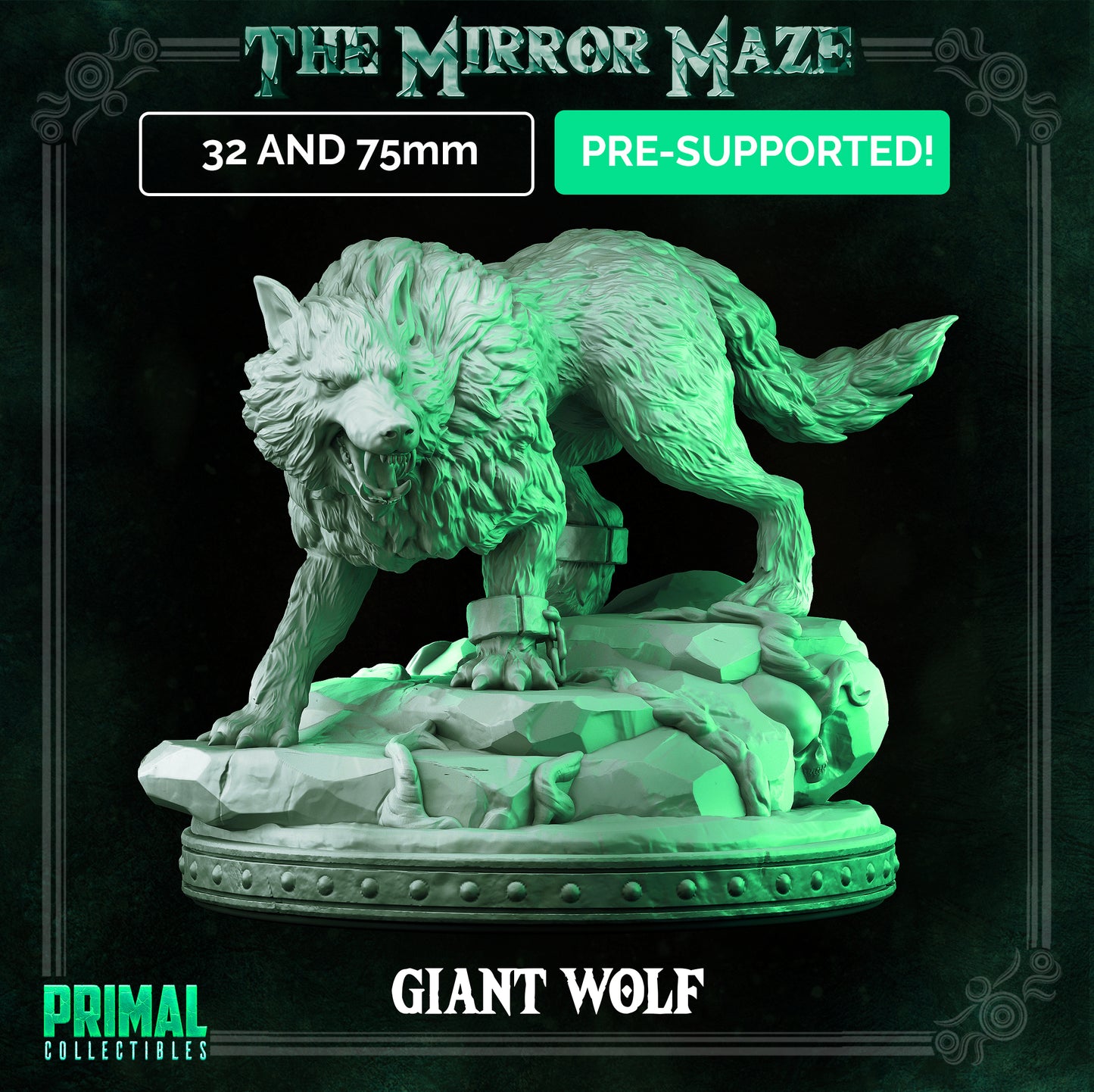 Giant Wolf - THE MIRROR MAZE - MASTERS OF DUNGEONS QUEST - Primal Collectibles