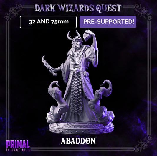 Necromancer - Abaddon - DARK WIZARDS - MASTERS OF DUNGEONS QUEST - Primal Collectibles