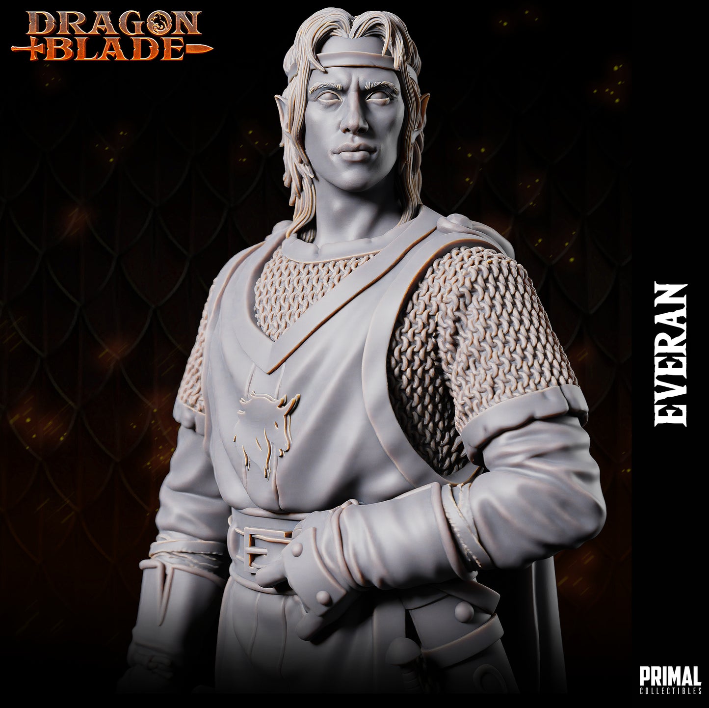 Elf Warrior/ Wizard - Everan - August 2023 - DRAGONBLADE-  MASTERS OF DUNGEONS QUEST - Primal Collectibles