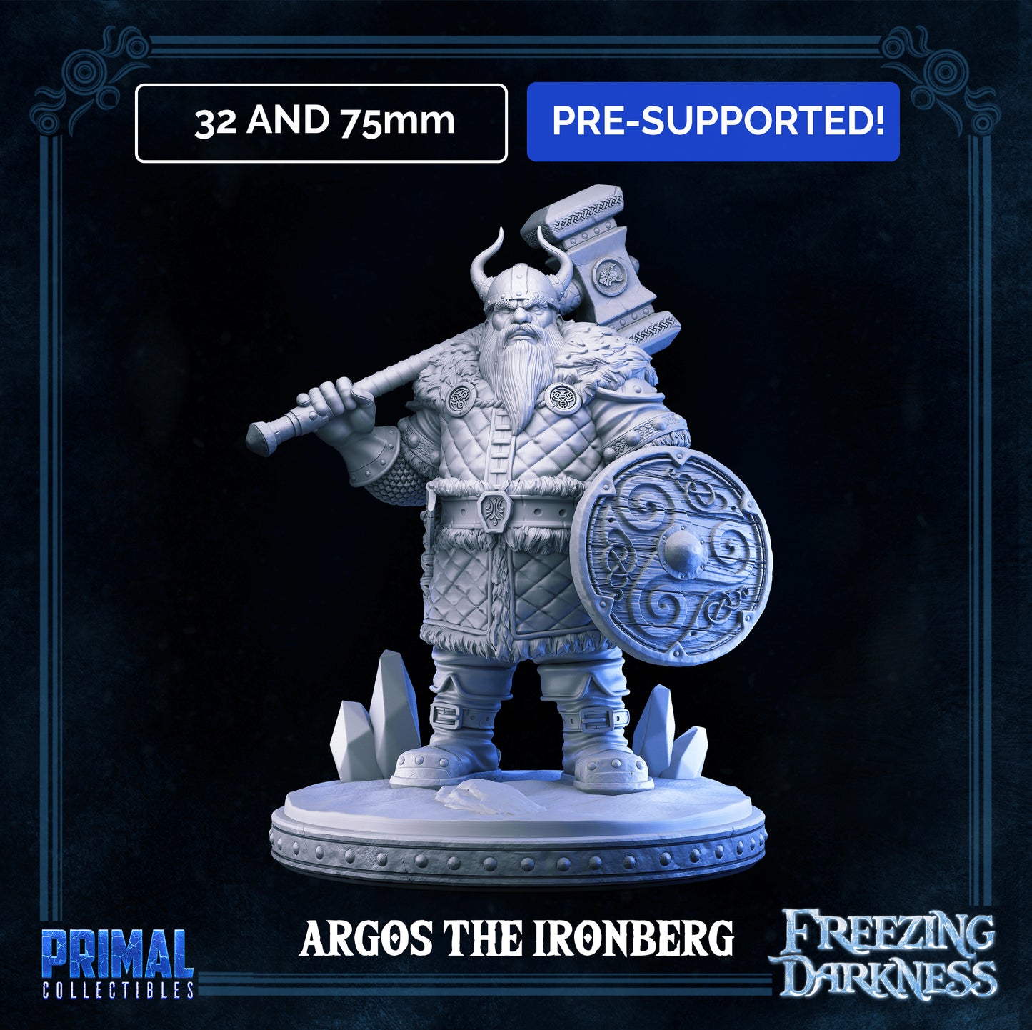 Dwarf - Argos - FREEZING DARKNESS - MASTERS OF DUNGEONS QUEST - Primal Collectibles