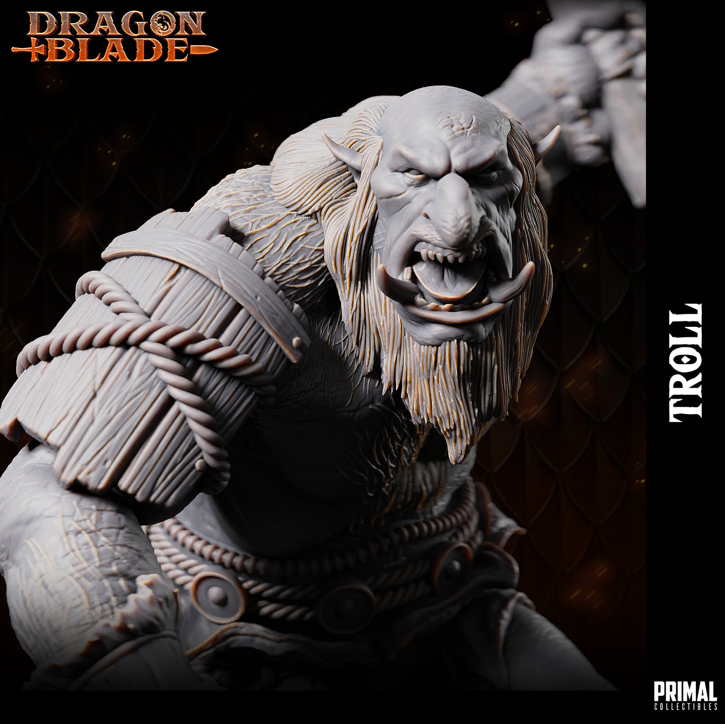 Creature - Troll (alternative version) - June 2023 - DRAGONBLADE-  MASTERS OF DUNGEONS QUEST - Primal Collectibles