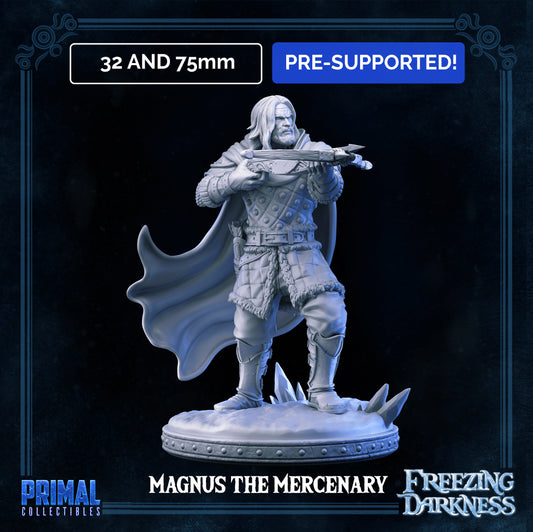 Mercenary  - Man-at-arms - Magnus - FREEZING DARKNESS - MASTERS OF DUNGEONS QUEST - Primal Collectibles