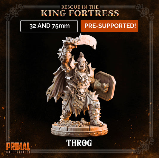 Orc warlord - THROG- April 2023 - RESCUE IN THE KING FORTRESS -  MASTERS OF DUNGEONS QUEST - Primal Collectibles