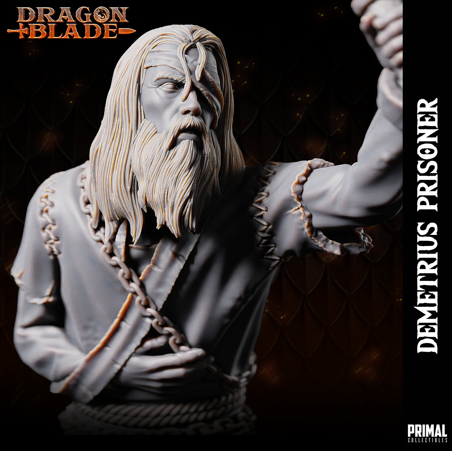 Knight - Demetrius prisoner - June 2023 - DRAGONBLADE-  MASTERS OF DUNGEONS QUEST - Primal Collectibles