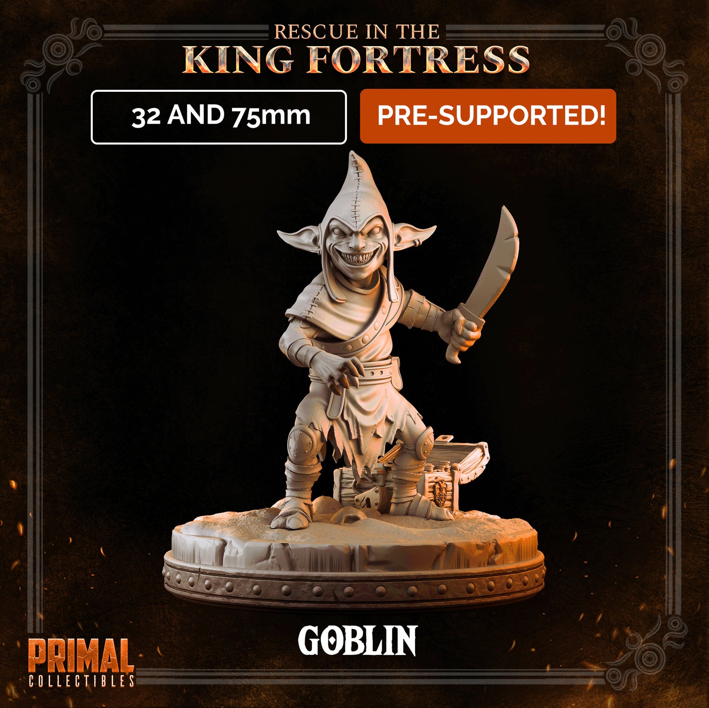 Goblin - April 2023 - RESCUE IN THE KING FORTRESS -  MASTERS OF DUNGEONS QUEST - Primal Collectibles