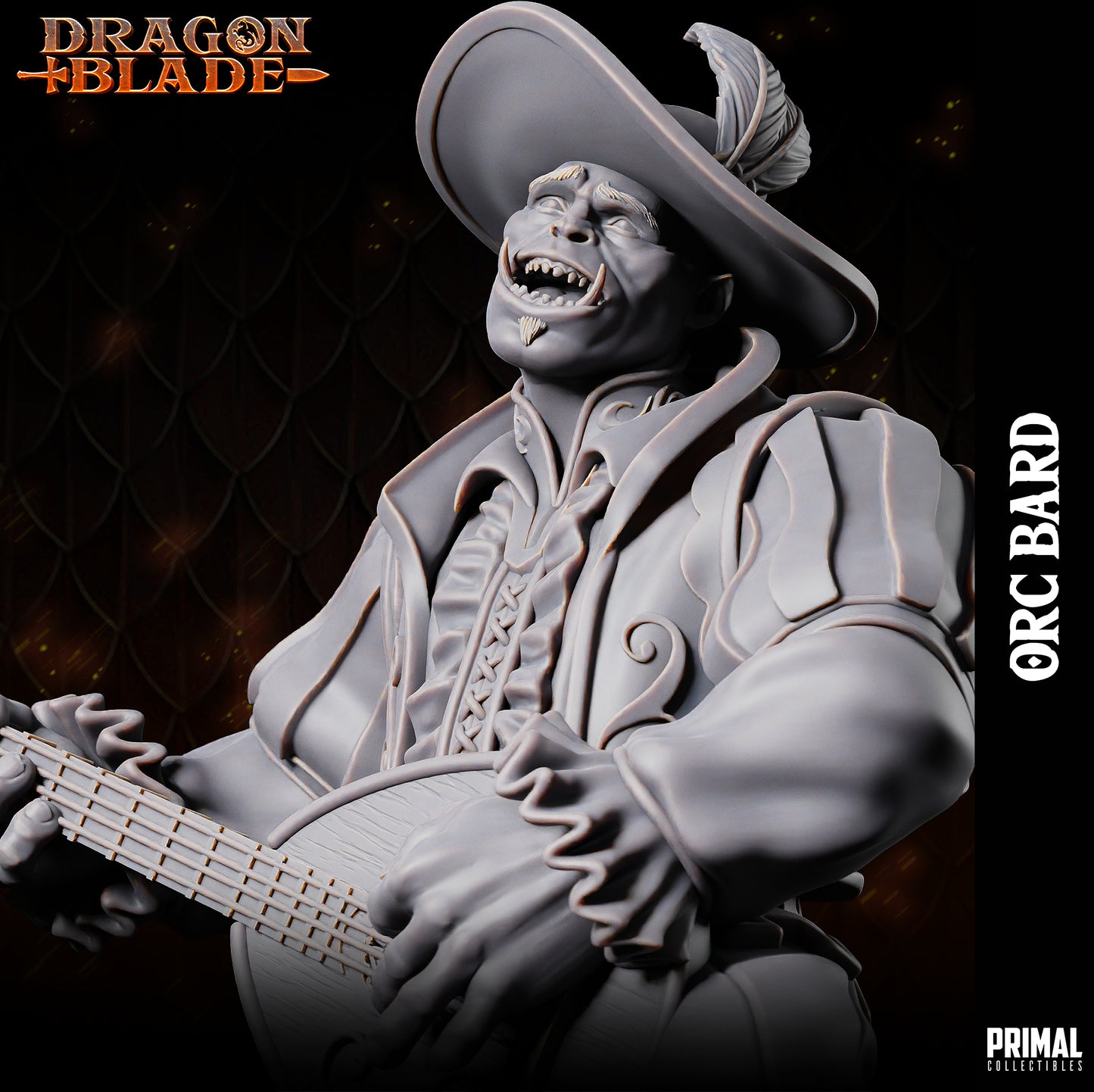 Orc Bard - August 2023 - DRAGONBLADE-  MASTERS OF DUNGEONS QUEST - Primal Collectibles