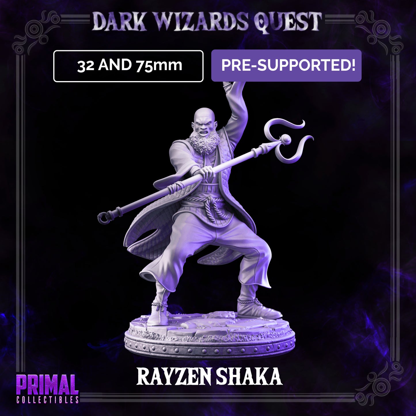 Storm Master - Rayzen Shaka - DARK WIZARDS - MASTERS OF DUNGEONS QUEST - Primal Collectibles