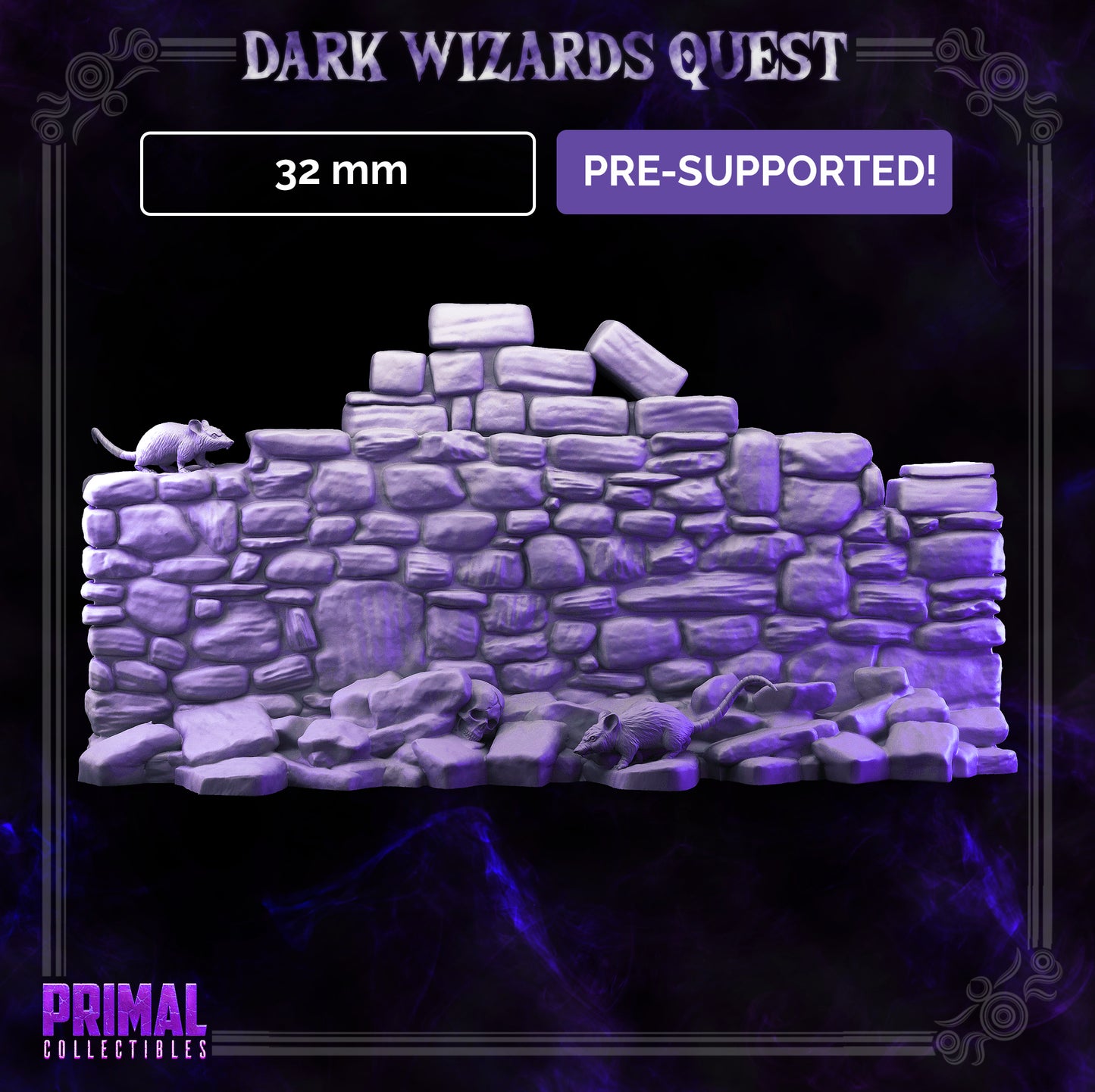 Stone Barrier - DARK WIZZARDS -  MASTERS OF DUNGEONS QUEST - Primal Collectibles